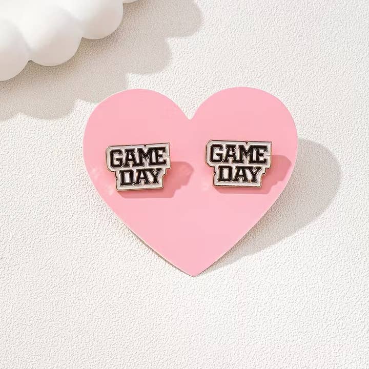 Kate Tuesday Jewelry - Wholesale Knopjes/oorstekers - Game Day zwart-wit voetbal oorstekers