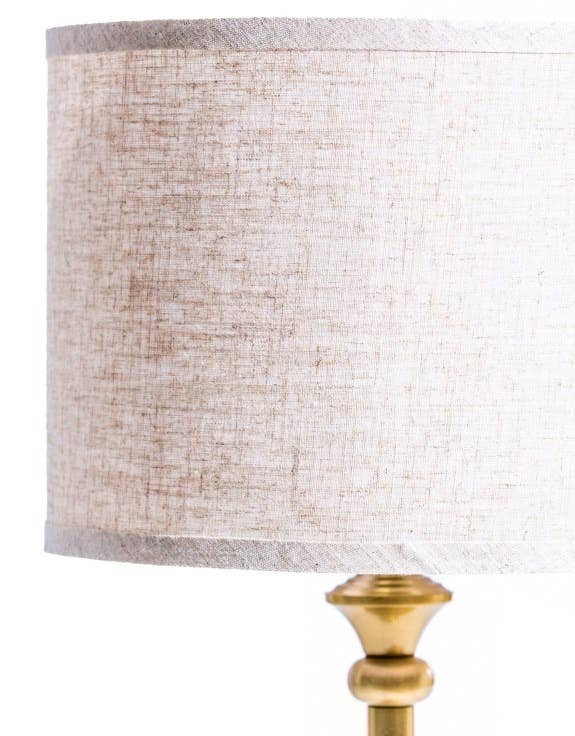 McGowan & Rutherford Ltd - Wholesale Accent/Desk Lamp - Large Classic Brass Rechargeable Table Lamp w/ Cylinder1