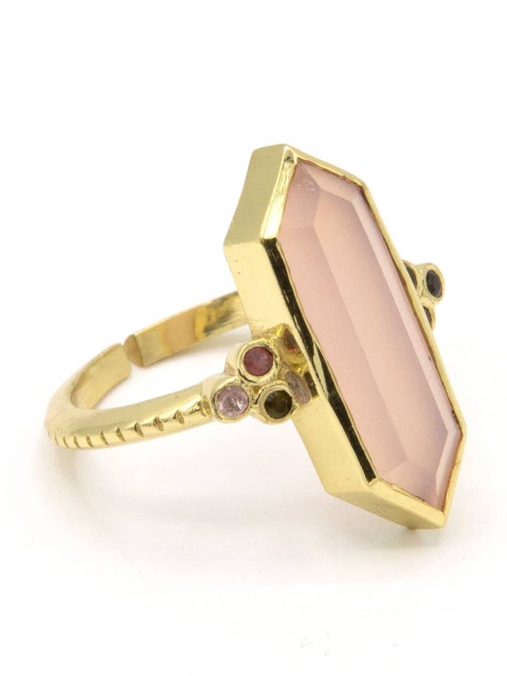 Verstellbarer Messingring Unconditional Love für den Großhandel von Fair Anita