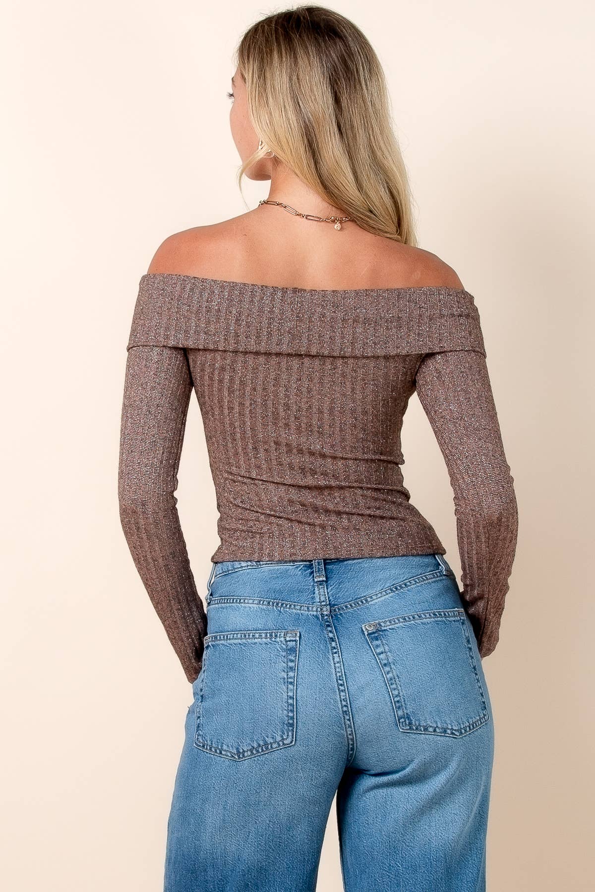 Nylon Apparel - Wholesale Knit Top - Women's - T680-SD-Debora Off Shoulder Knit Top7