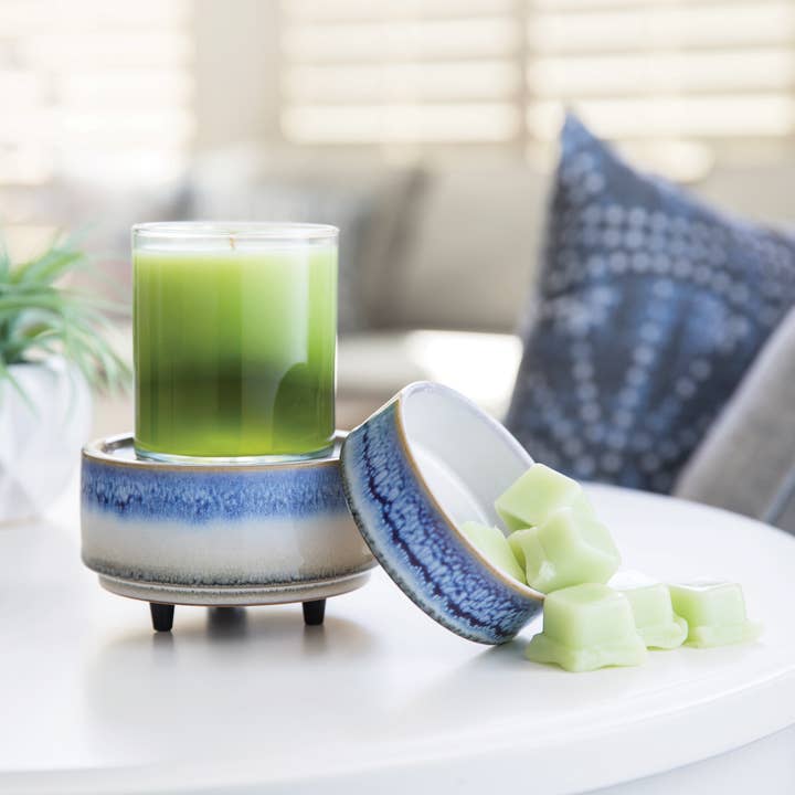 Candle Warmers Etc. Duftlampen & Kerzen - Vente Chauffe-cire - Brûleur à mazout classique 2 en 1 Candle Warmers® Horizon Crème/