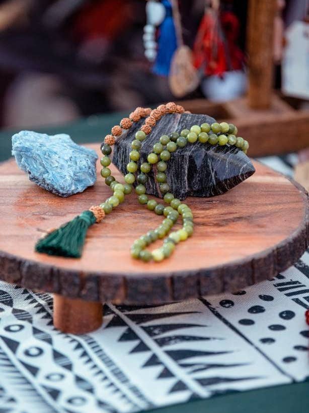 Jade Mala Necklace, Attract Wealth And Prosperity for wholesale by Samadhi Mala Beads