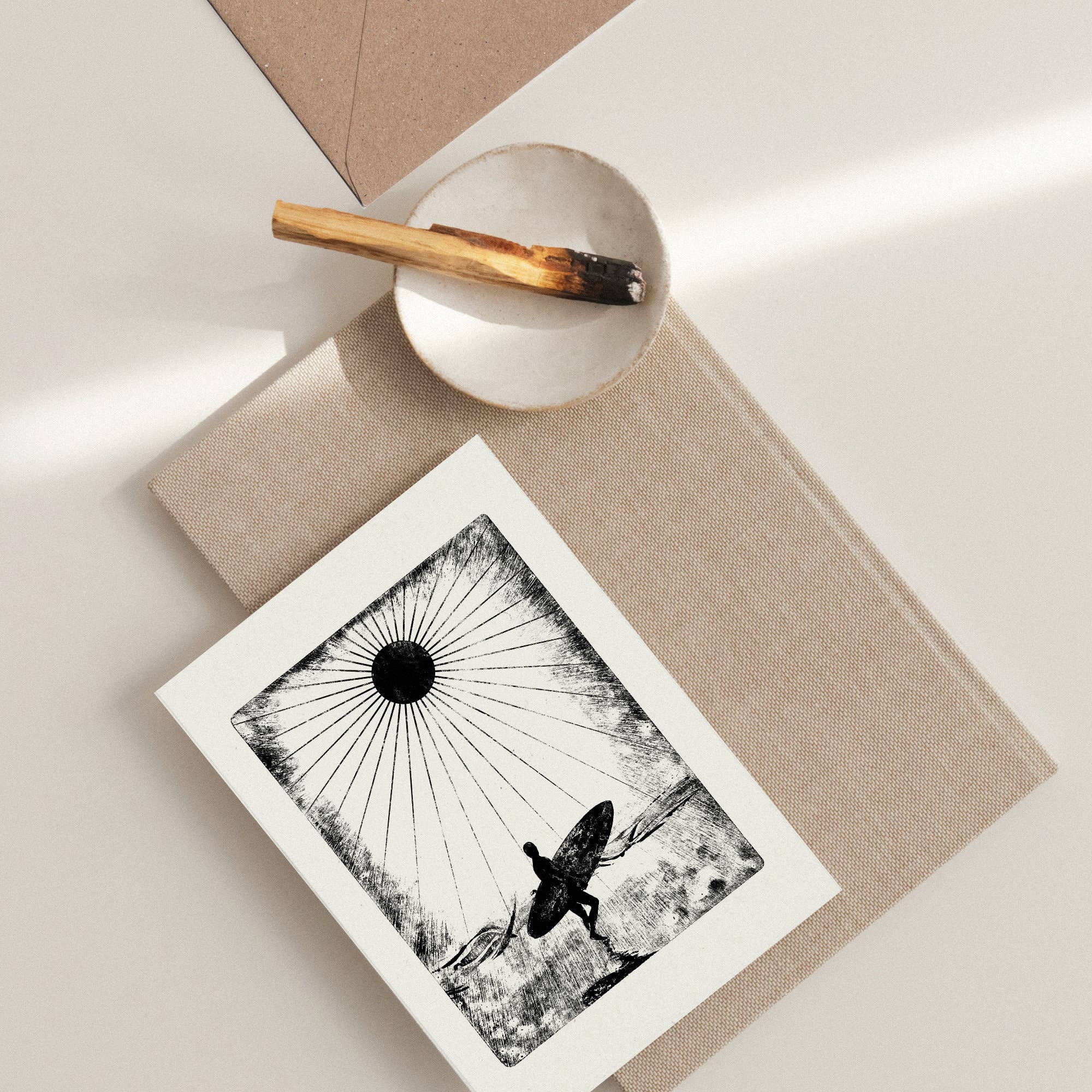 Luke Holcombe Studio - Wholesale Everyday Greeting Card - Chasing Waves Individual Card (A6) Surfing Summer Minimal7