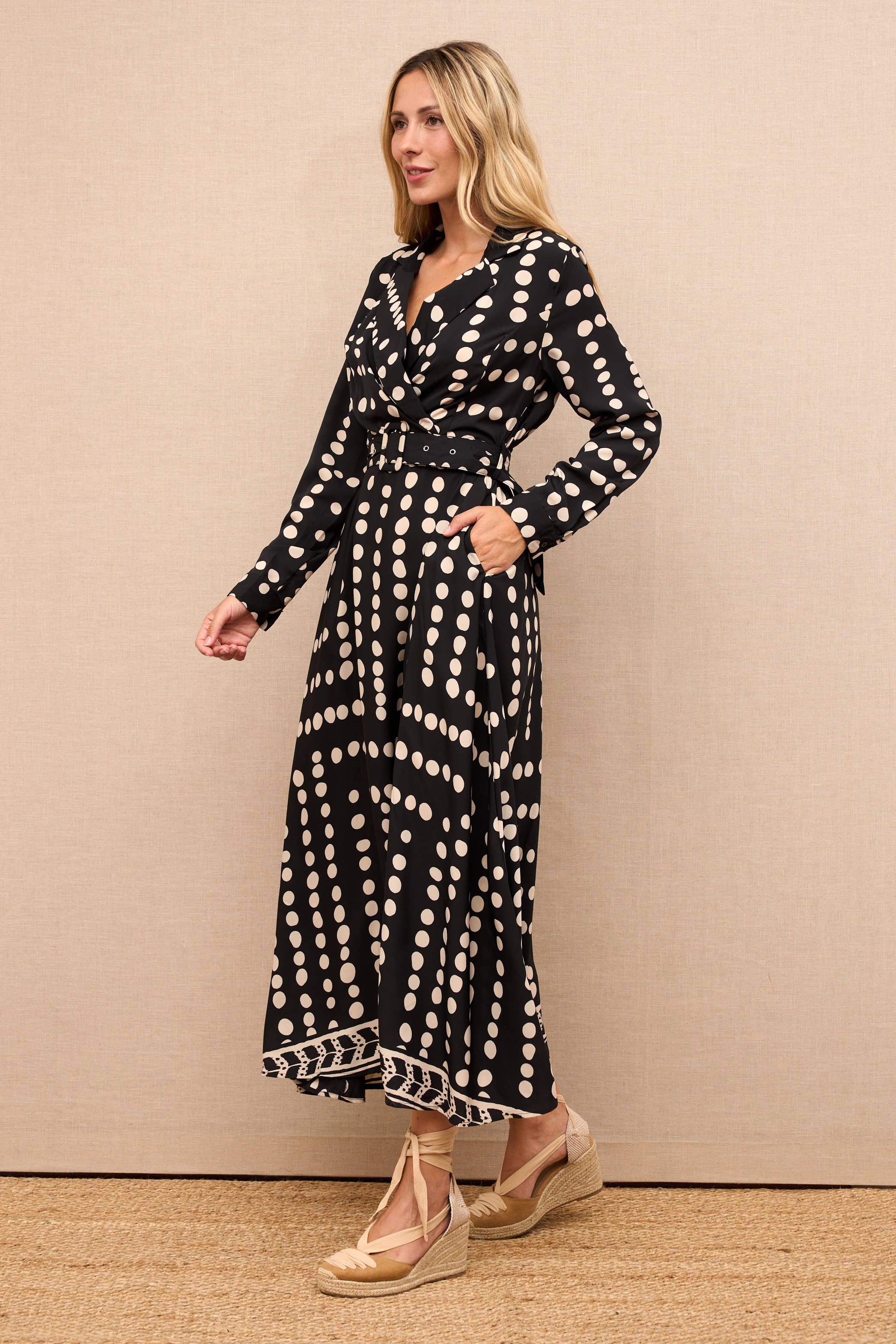 SWEET MAGIC MODA Y COMPLEMENTOS - Wholesale Dress - Women's - POLKA-DOT LONG DRESS 2