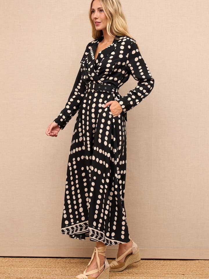 SWEET MAGIC MODA Y COMPLEMENTOS - Wholesale Dress - Women's - POLKA-DOT LONG DRESS 2