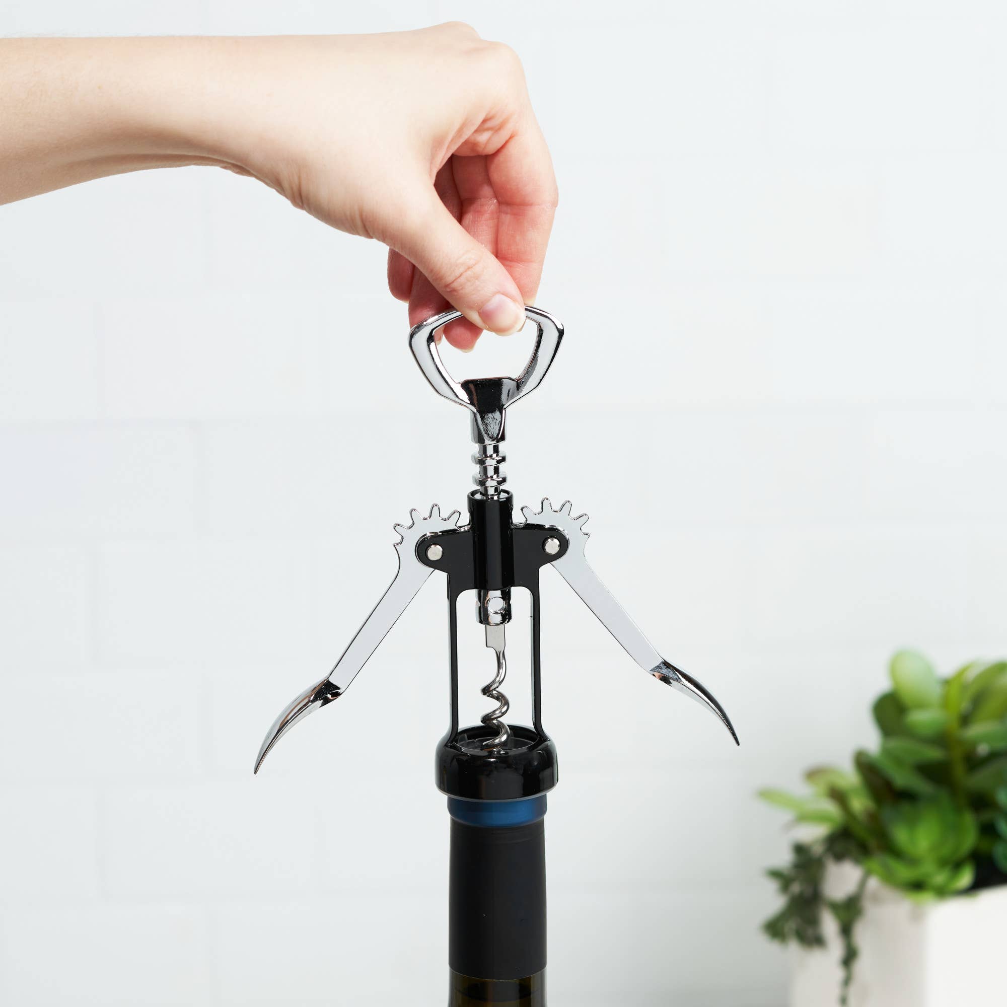 TRUE - Wholesale Bottle/Wine Opener - Soar Chrome Finish Winged Corkscrew ASSORTED COLORS3