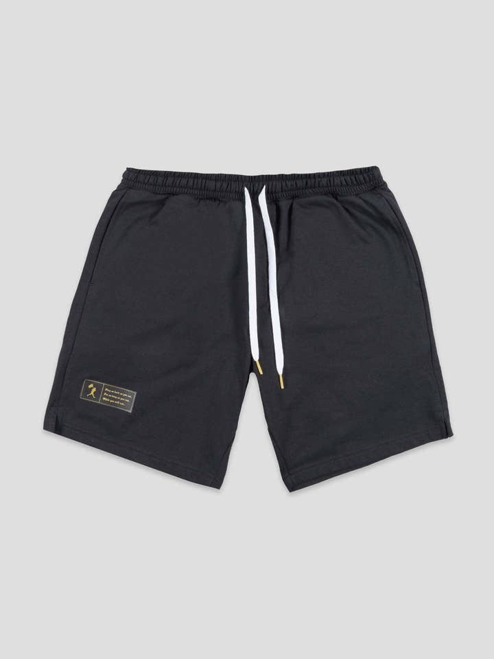 Spiel Hart Komfort Jugend Sweatshorts - Schwarz für den Großhandel von Baseballism