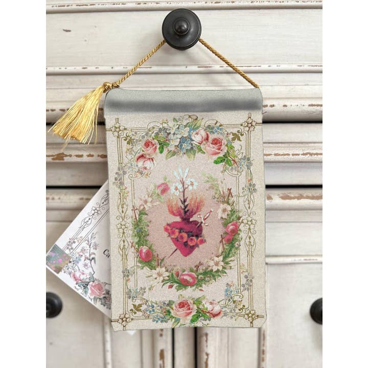 Made By Catholics - Wholesale Pouch - Women's - VINTAGE HEARTS Blessing Carrier Pouch HEART OF SORROWS