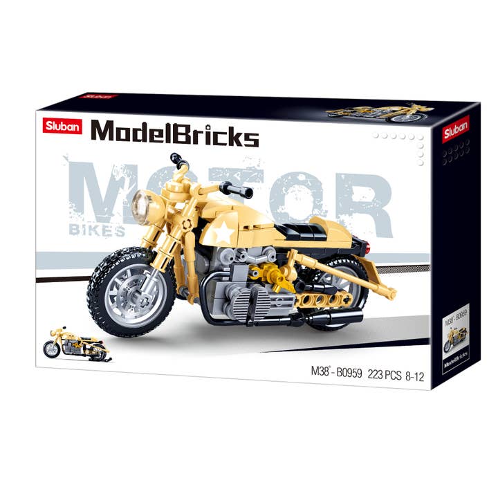 Texas Toy Distribution - Wholesale Building Set - Kids - Model Bricks MB R75 Motorcycle Building Brick Kit (223 pcs)0
