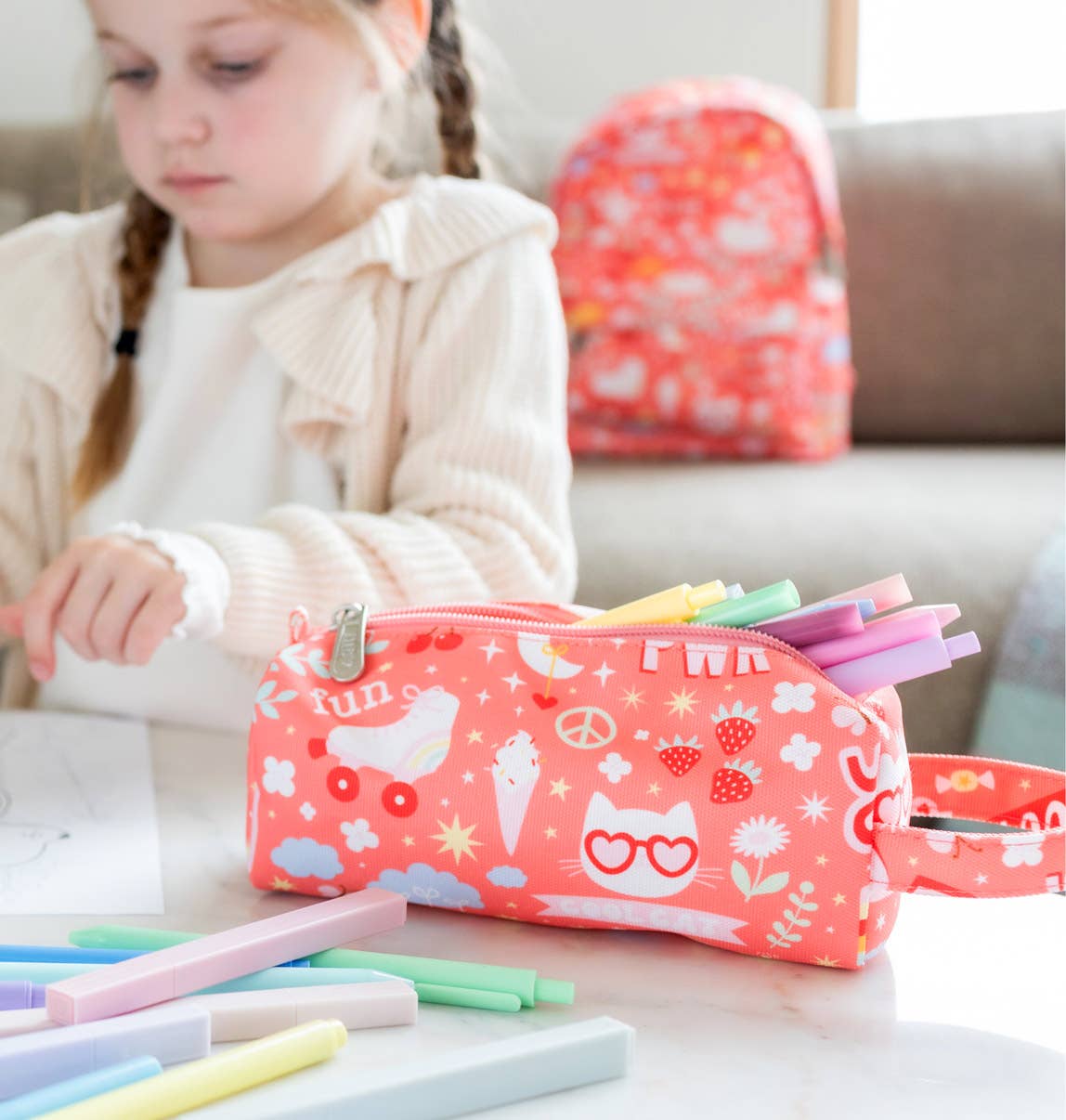 A Little Lovely Company – wholesale Pencil case/pouch – Kids pencil case: Fun3