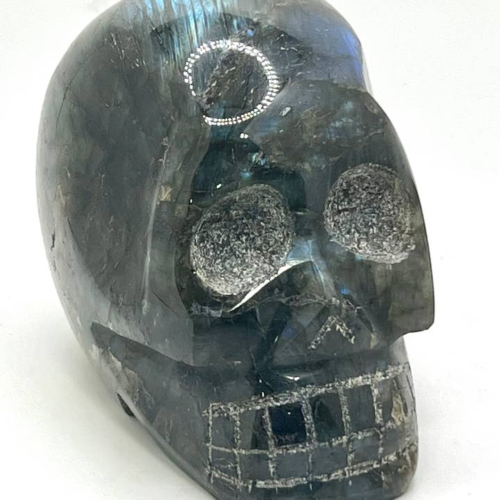 Crâne en labradorite 3-4" pour la vente par Vrinda