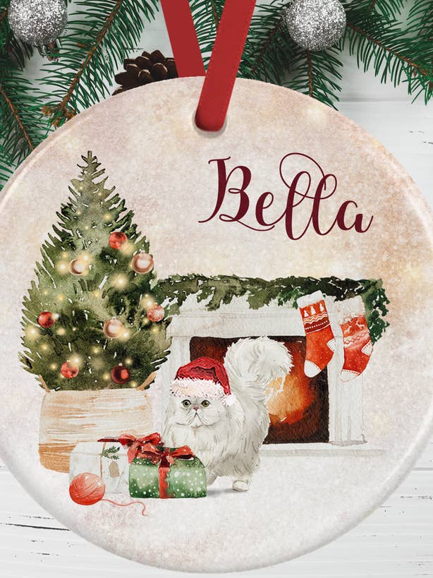Persian Cat Christmas Decoration for wholesale by WagATudeTags