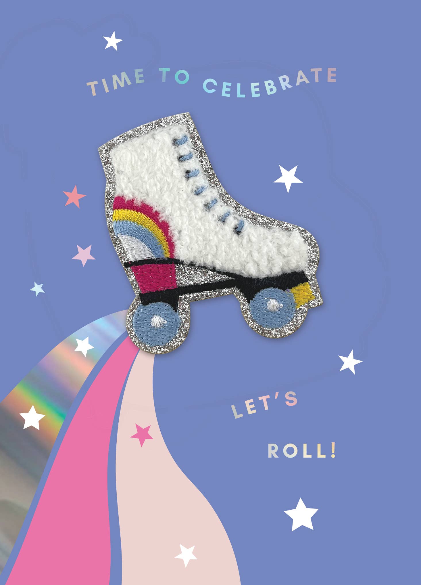 Second Nature Ltd - Wholesale Everyday Greeting Card - Rollerskate - Deco Patch - Second Nature1