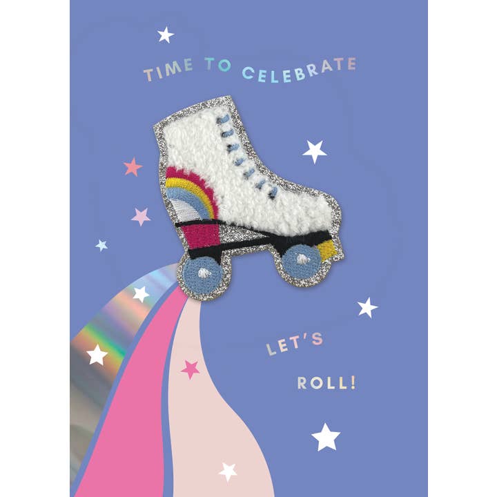 Second Nature Ltd - Wholesale Everyday Greeting Card - Rollerskate - Deco Patch - Second Nature1