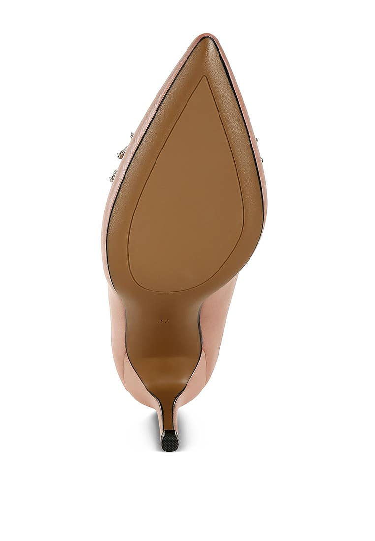 Rag Company - Wholesale High Heels - Women's - Rhodolia Diamante Brooch Detail Satin Pumps18