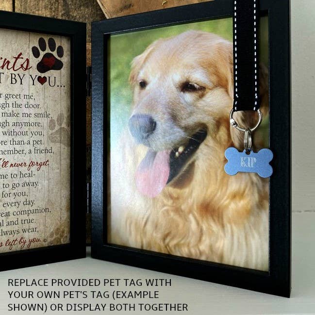 The Grandparent Gift Co. Inc. - Wholesale Picture Frame - Pawprints Left By You Pet Memorial Frame for  Dog 60705
