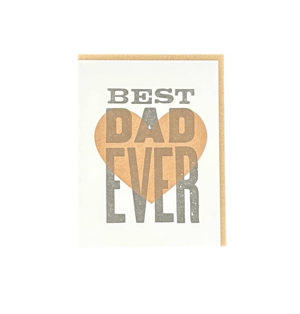 Igloo Letterpress - Wholesale Father's Day Card - Best Dad Ever Letterpress Card