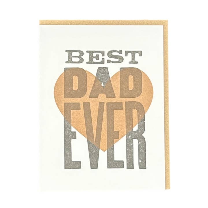 Igloo Letterpress - Wholesale Father's Day Card - Best Dad Ever Letterpress Card0
