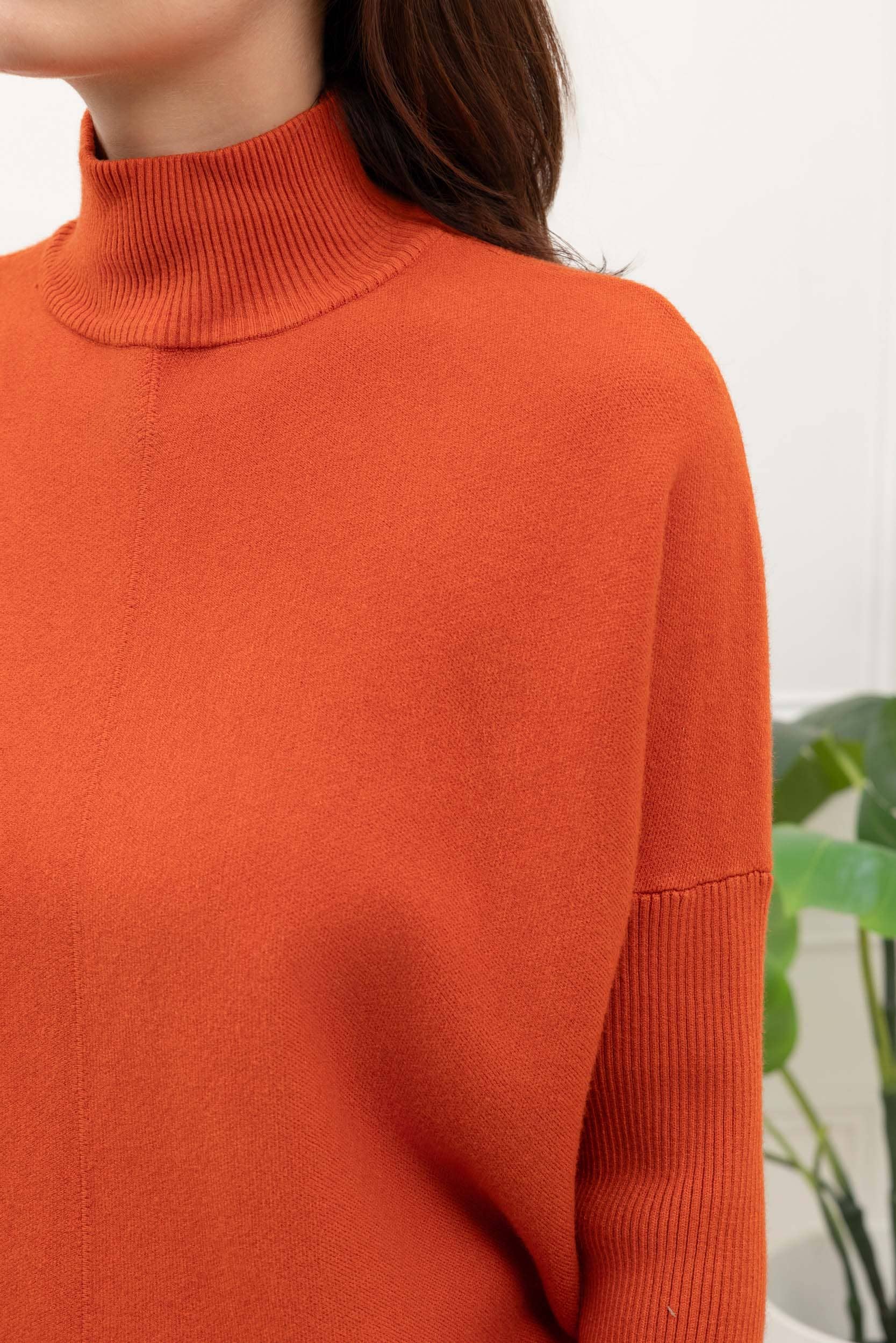 Happy look - Wholesale Knit Sweater - Women's - Women's Knit Sweater – High Collar, Long Sleeves3