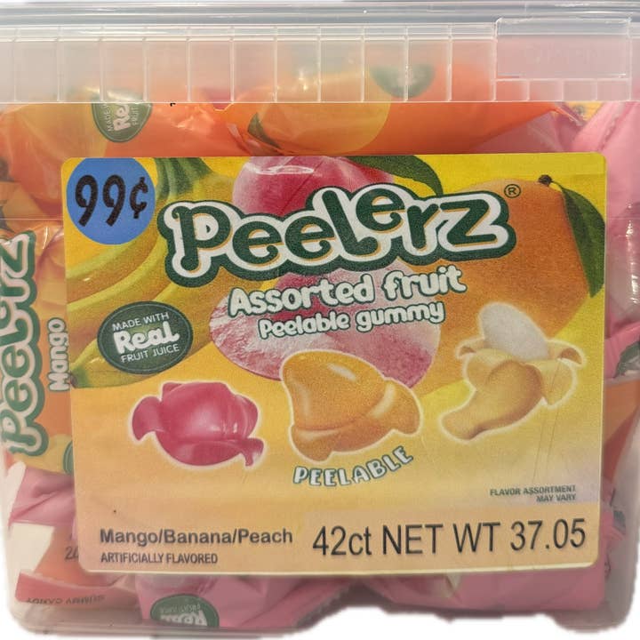 Long Island Candy Factory - Wholesale Gummy - Peelerz 3 Flavor Changemaker Tub Snack Size 37.05 oz 42 ct Tub