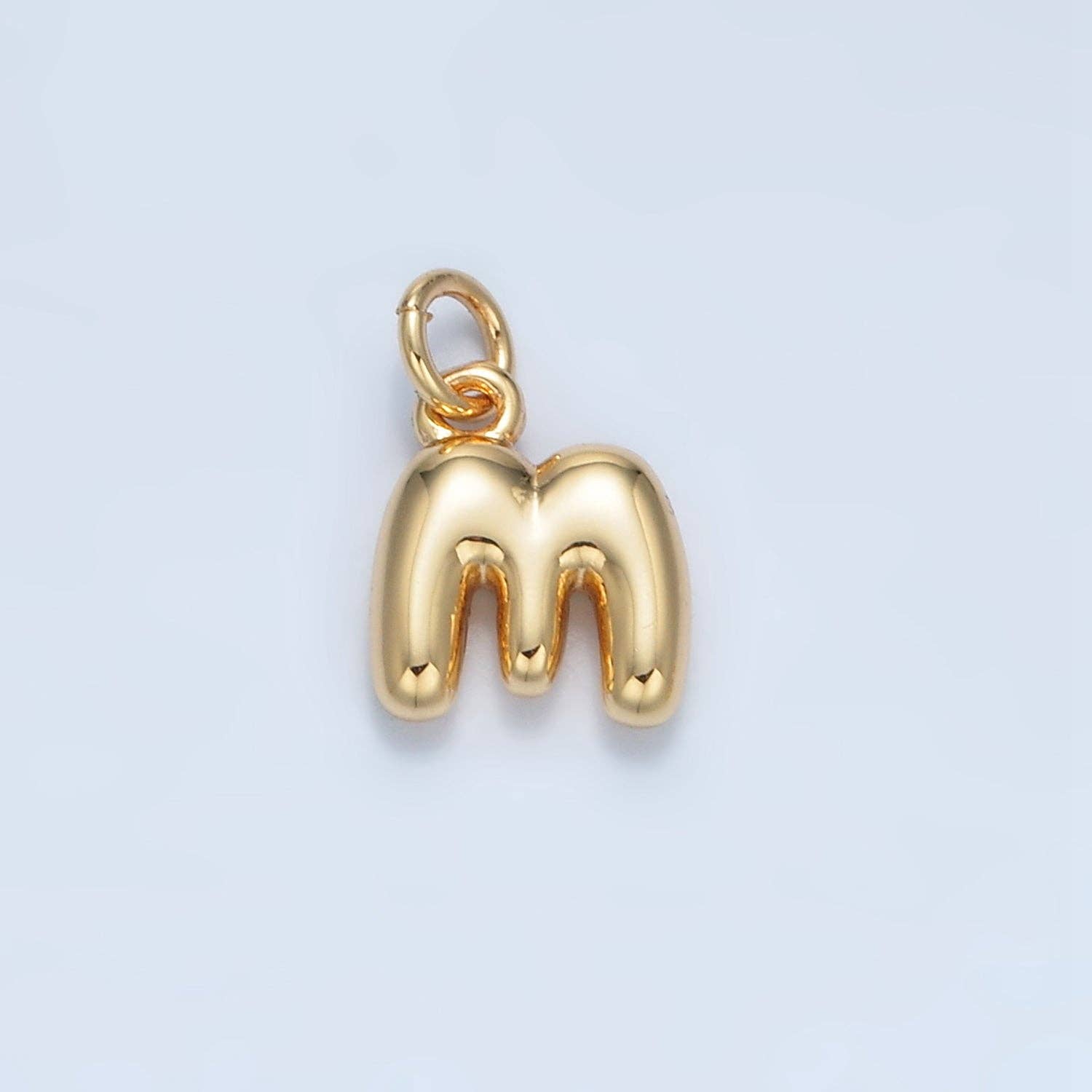 Aim Eternal - Wholesale Individual Charm/Pendant - 16K Gold Filled 10mm Initial Letter Chubby Balloon Mini Charm | A1591 - A160312
