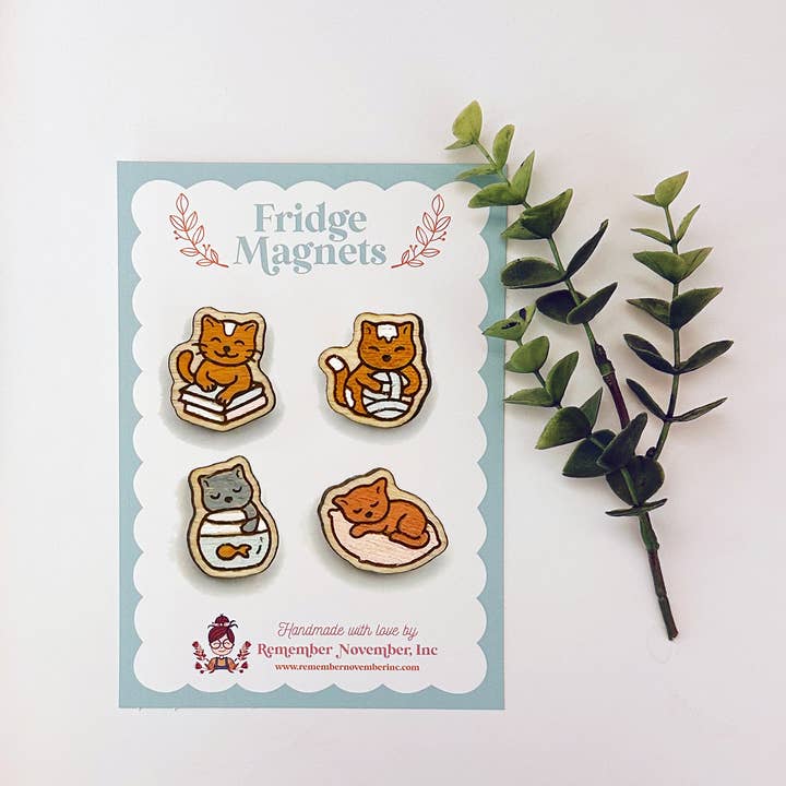 Cat Fridge Magnets for wholesale by Remember November, Inc