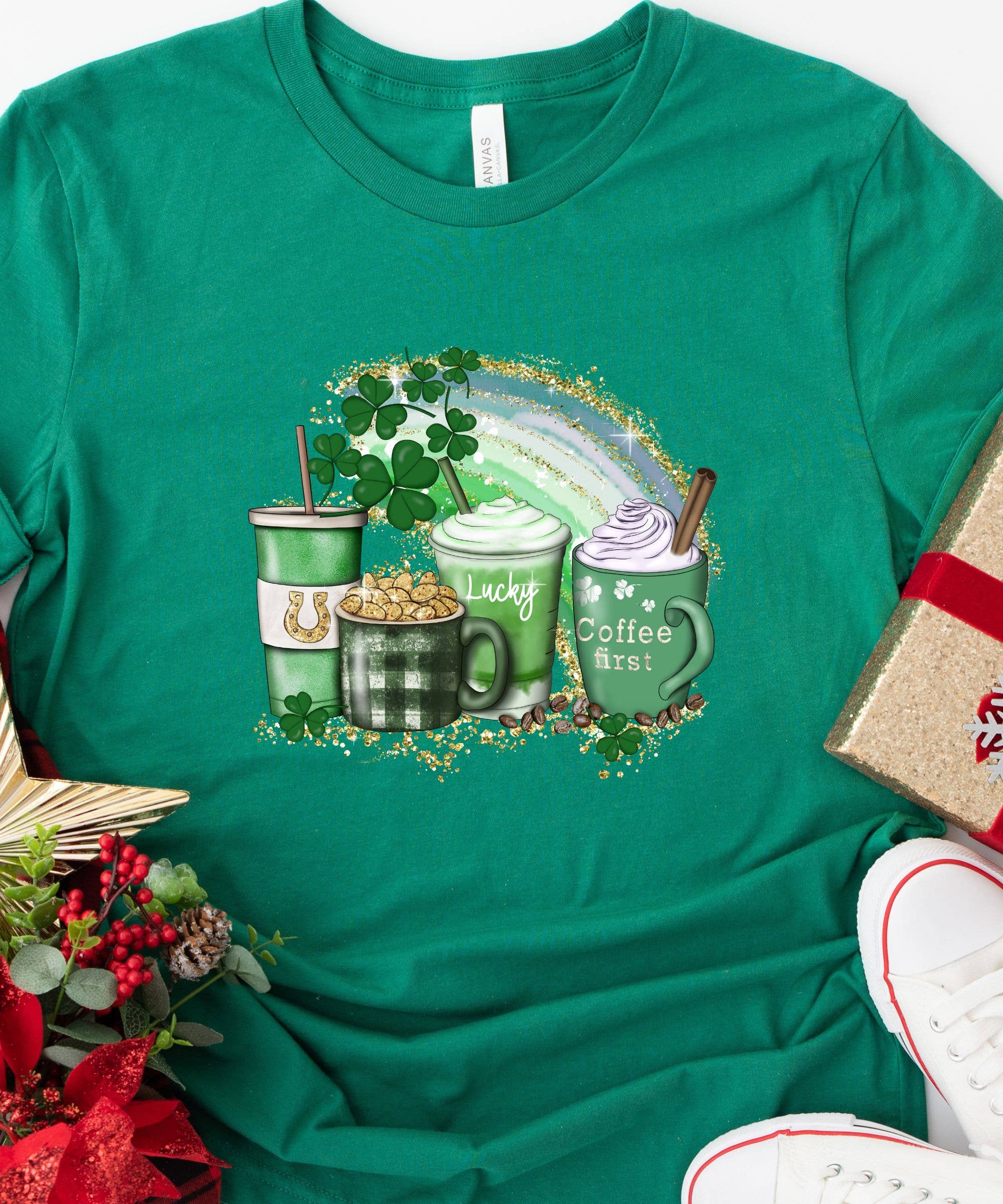Midday USA - Wholesale T-Shirt (Graphic) - Women's - Lucky Coffee St. Patrick's Day T-Shirt3