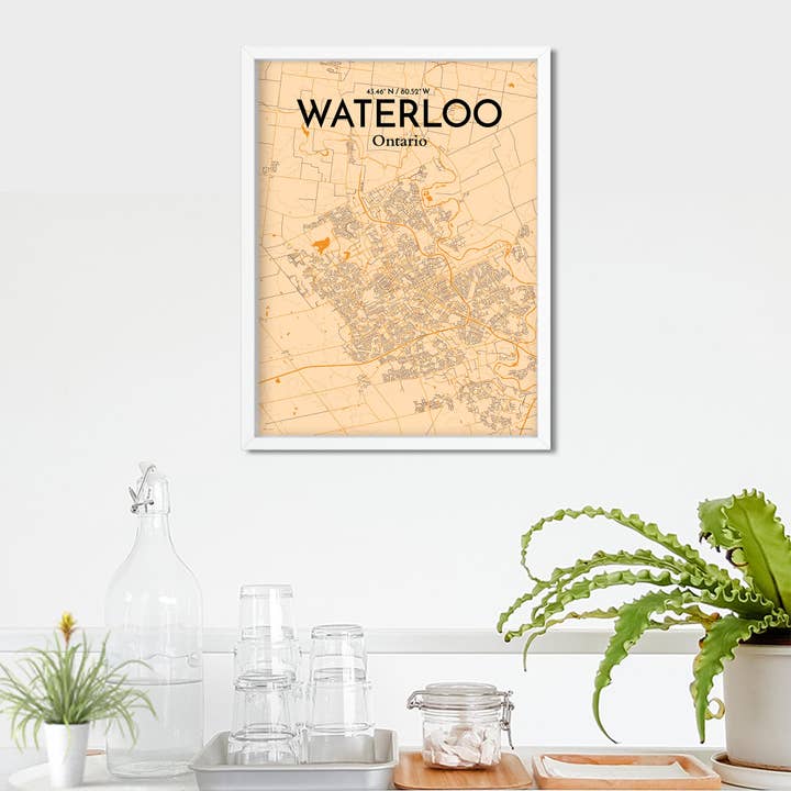 OurPoster.com - Wholesale Poster - Waterloo City Map Poster151
