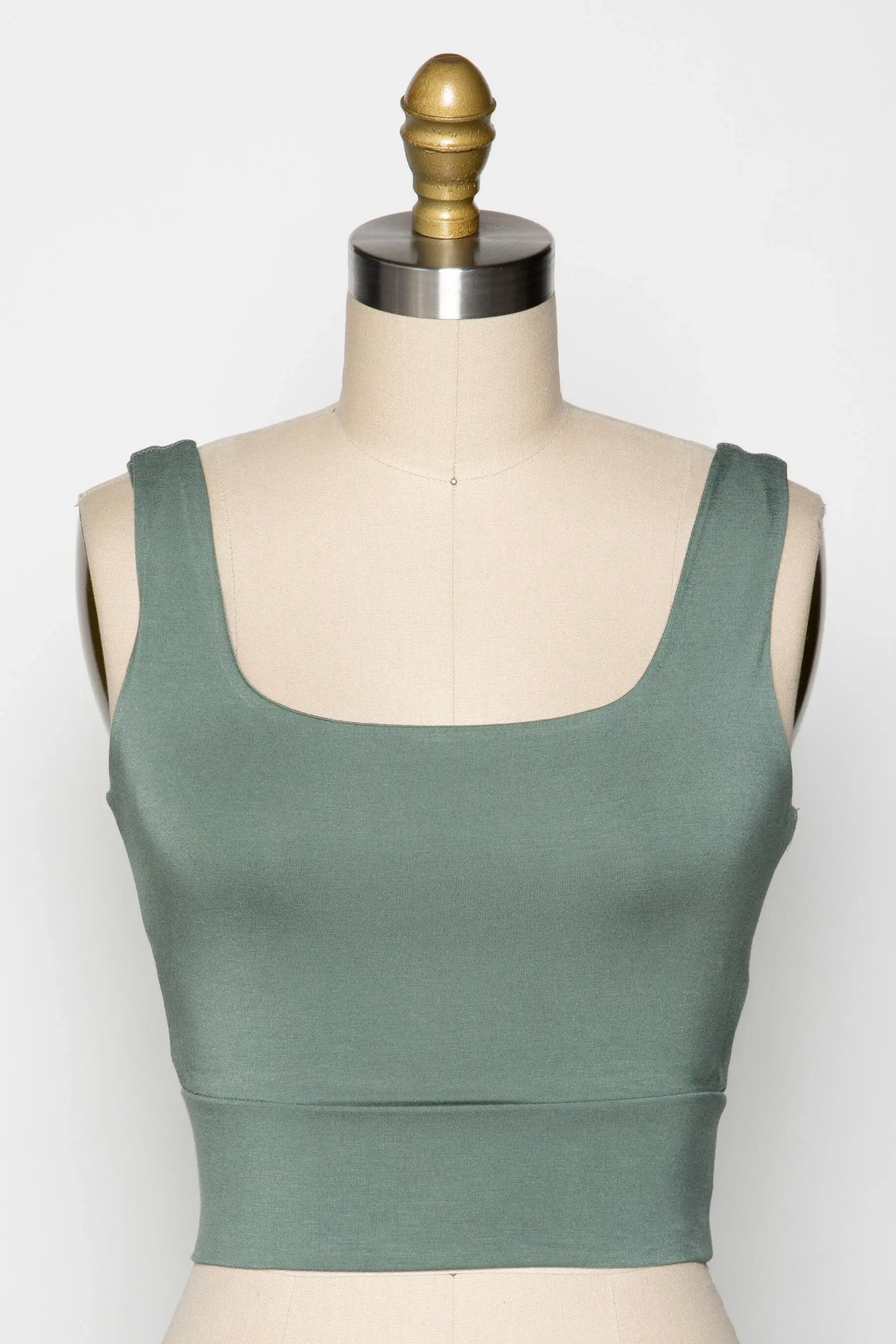 Final Touch - Wholesale Knit Top - Women's - Square Neck Fitted Crop Top - T1685952