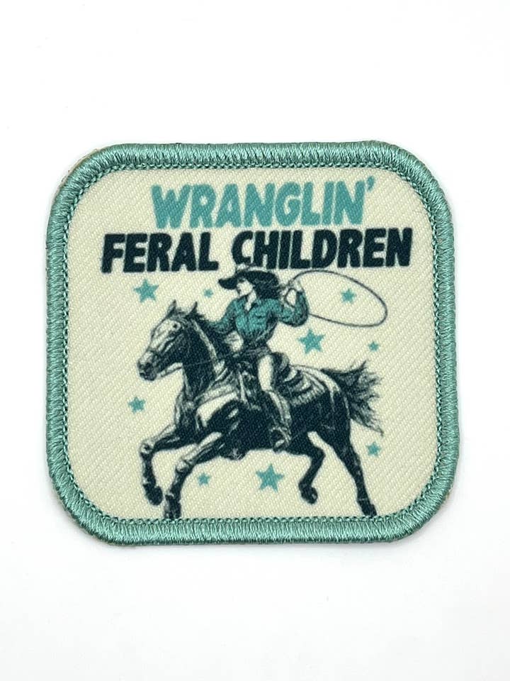 Wranglin Feral Children Printed Patch for wholesale by Fit Stitch Gear