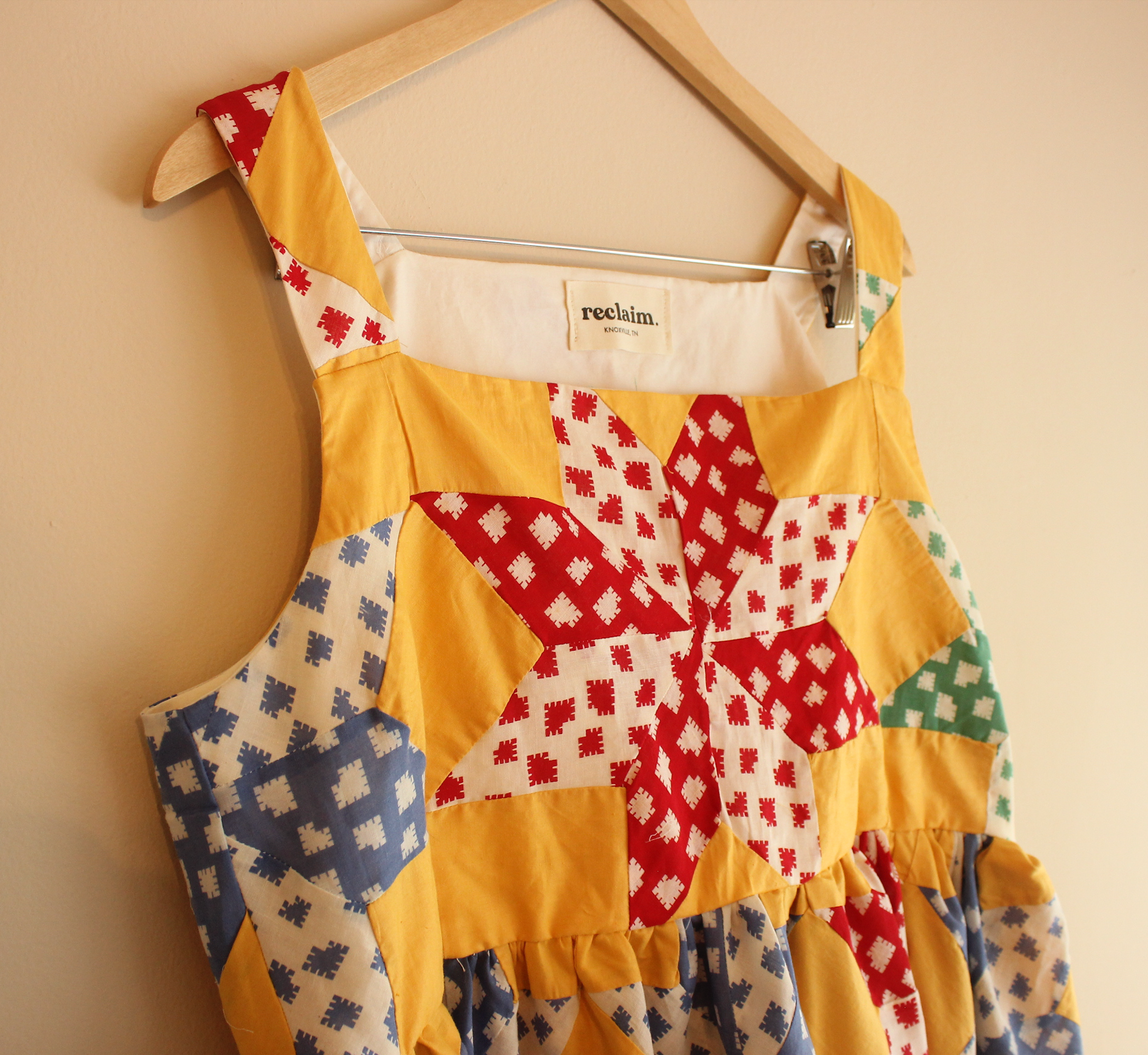 Reclaim Creative - Wholesale Dress - Women's - Quilt Top Dress - Yellow 8 Point Star5