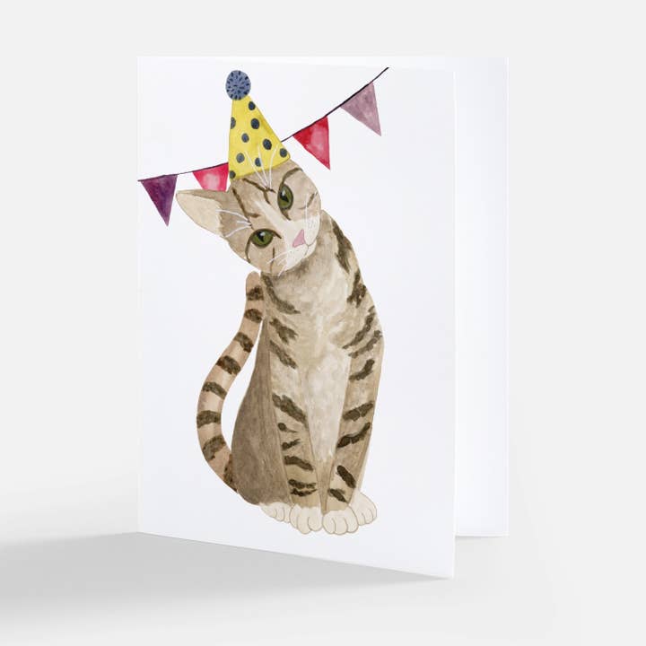 Greeting card - Happy birthday - Naughty cat for wholesale by Melissa Charette Laganiere