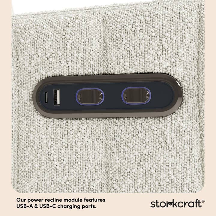 Storkcraft - Wholesale Chair - Storkcraft® Kyoto Deluxe Extra-Wide Nursery Power Recliner Swivel Glider16