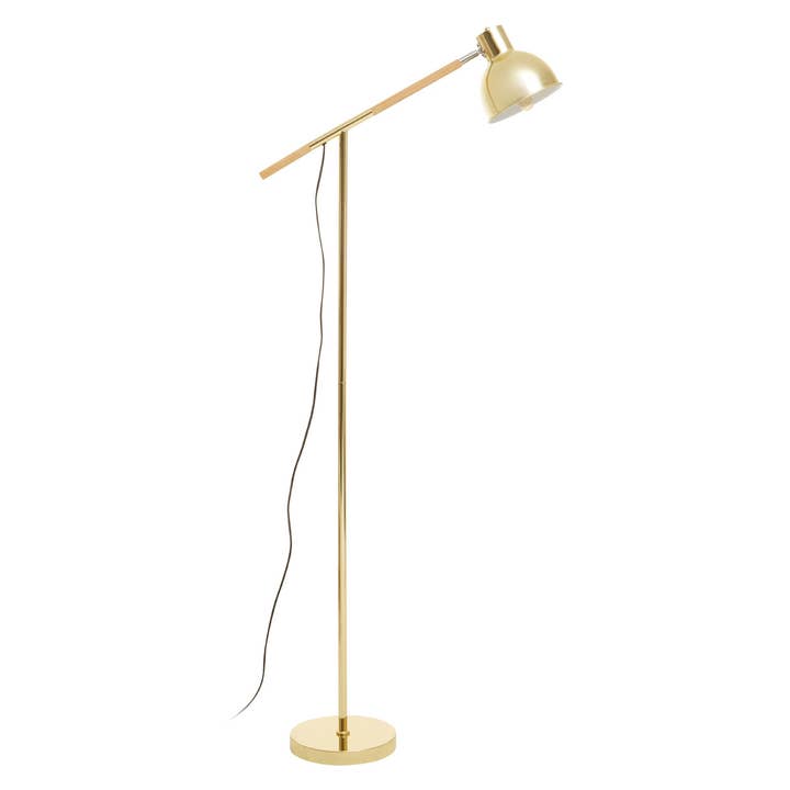 Interiors by Premier – wholesale Floor lamp – Stockholm Shiny Brass Adjustable Floor Lamp
