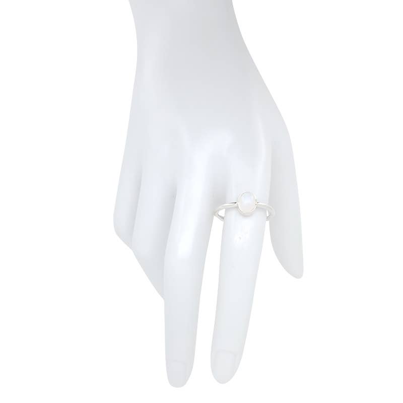 Amberman - Wholesale Single Stone/Solitaire Ring - Moonstone Sterling Silver Ring2