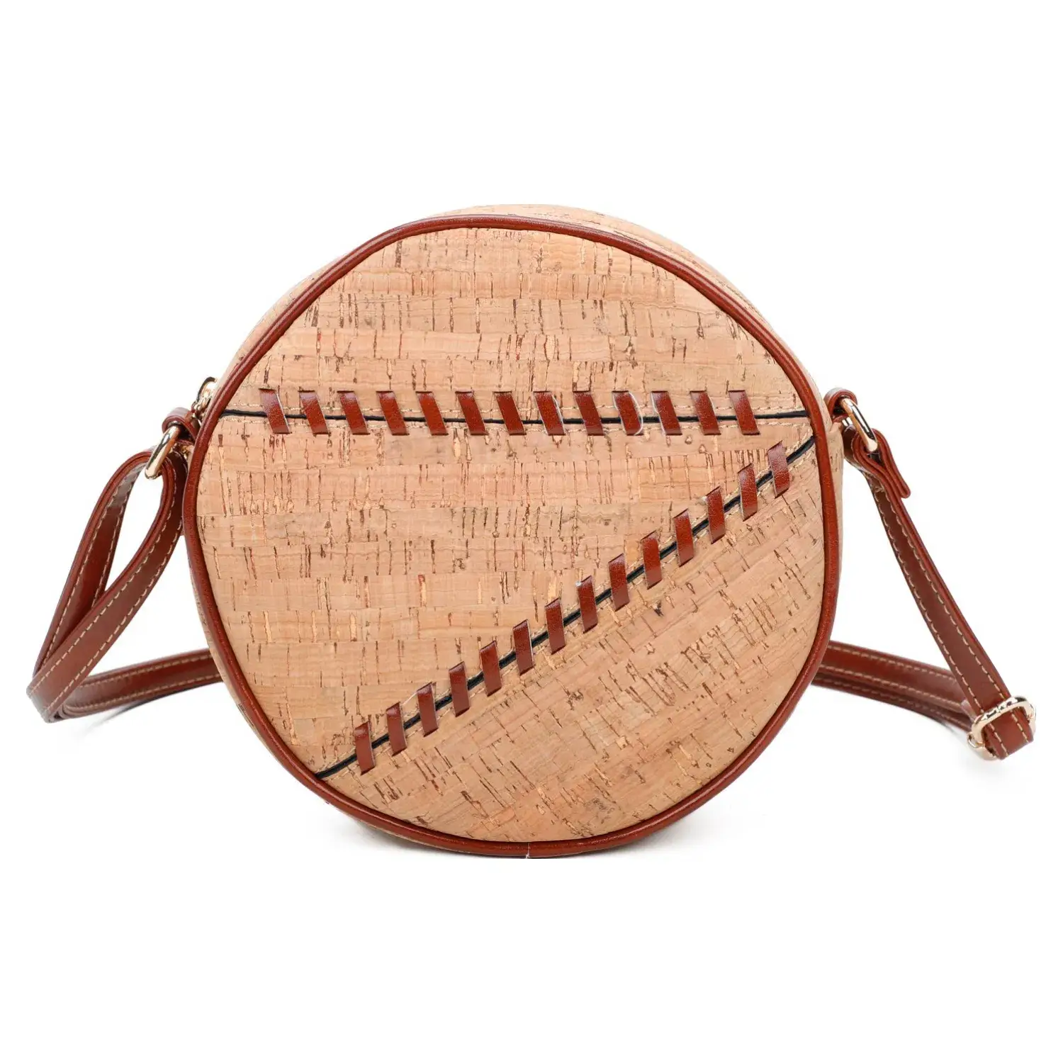Superbia - Wholesale Crossbody Bag - Women's - Small Round Shape Cork Bag -58870