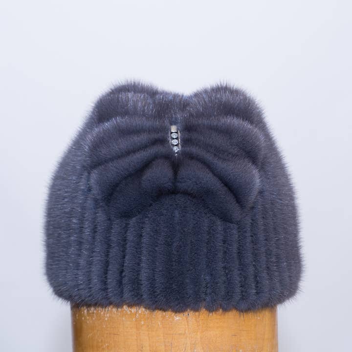 FurStyleUa - Vendita all'ingrosso Berretto - Donna - Cappello in vera pelliccia di visone per berretto da donna, caldi berretti invernali in pelliccia