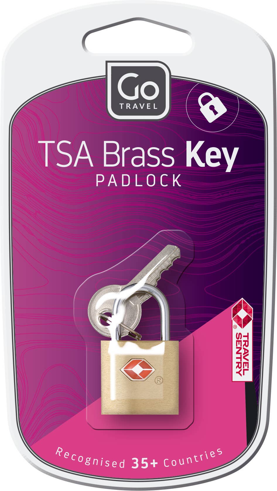 Go Travel - Vente Cadenas pour bagage - Cadenas à clé en laiton TSA Go Travel1