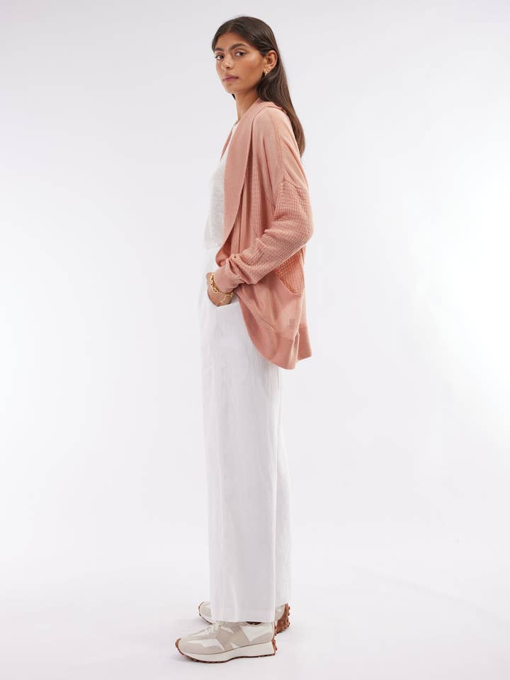 Perry Knit Cardigan - Blush for wholesale on Faire3