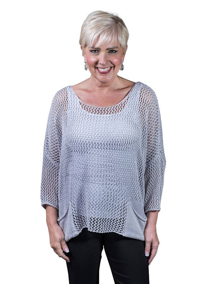TINA Stephens Italy/Tees By Tina - Vente Haut en maille – femme - Surmatelas en tricot ouvert Lennox (BLS133)2
