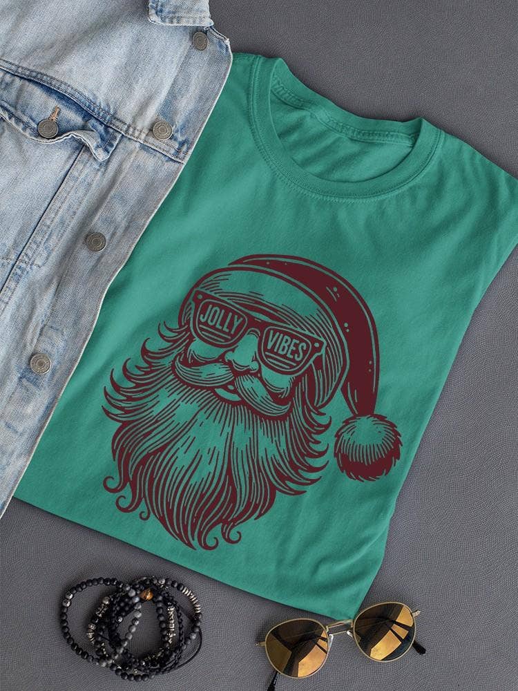 Swift Retail - Wholesale T-Shirt (Graphic) - Women's - Jolly Vibes Santa - Christmas Holiday Tee2