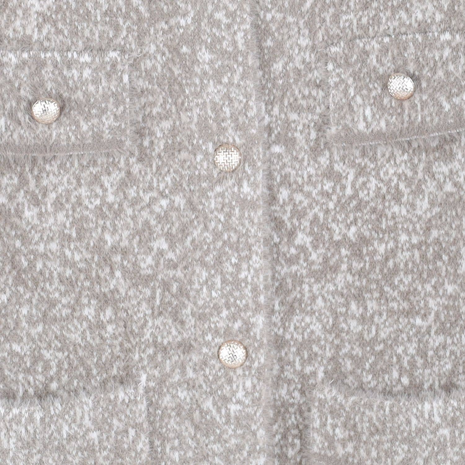 PEACH ACCESSORIES - Wholesale Cardigan - Women's - Sparkling Collar Soft Knit Pocket Cardigan SS10113