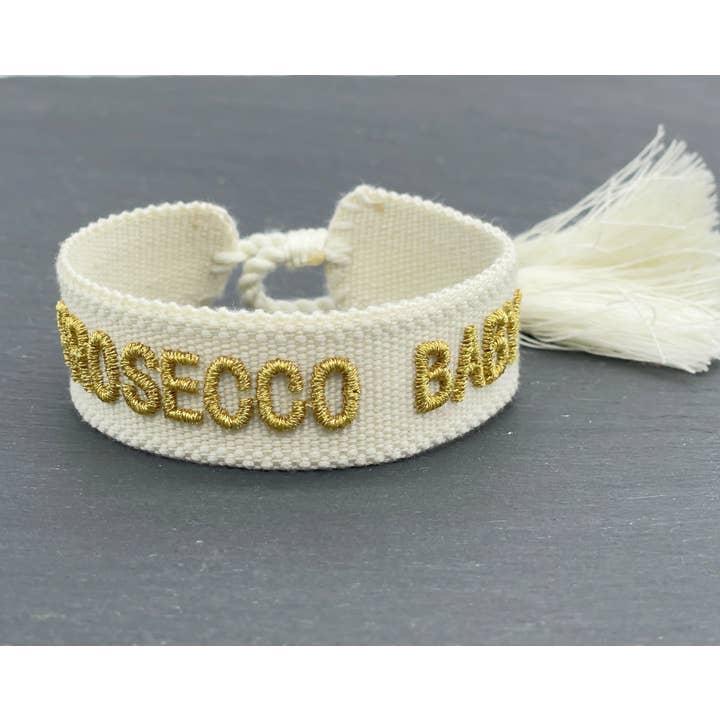 Parsley & Pepper - Wholesale Woven/Braided Bracelet - PROSECCO BABY statement bracelet woven, embroidered5