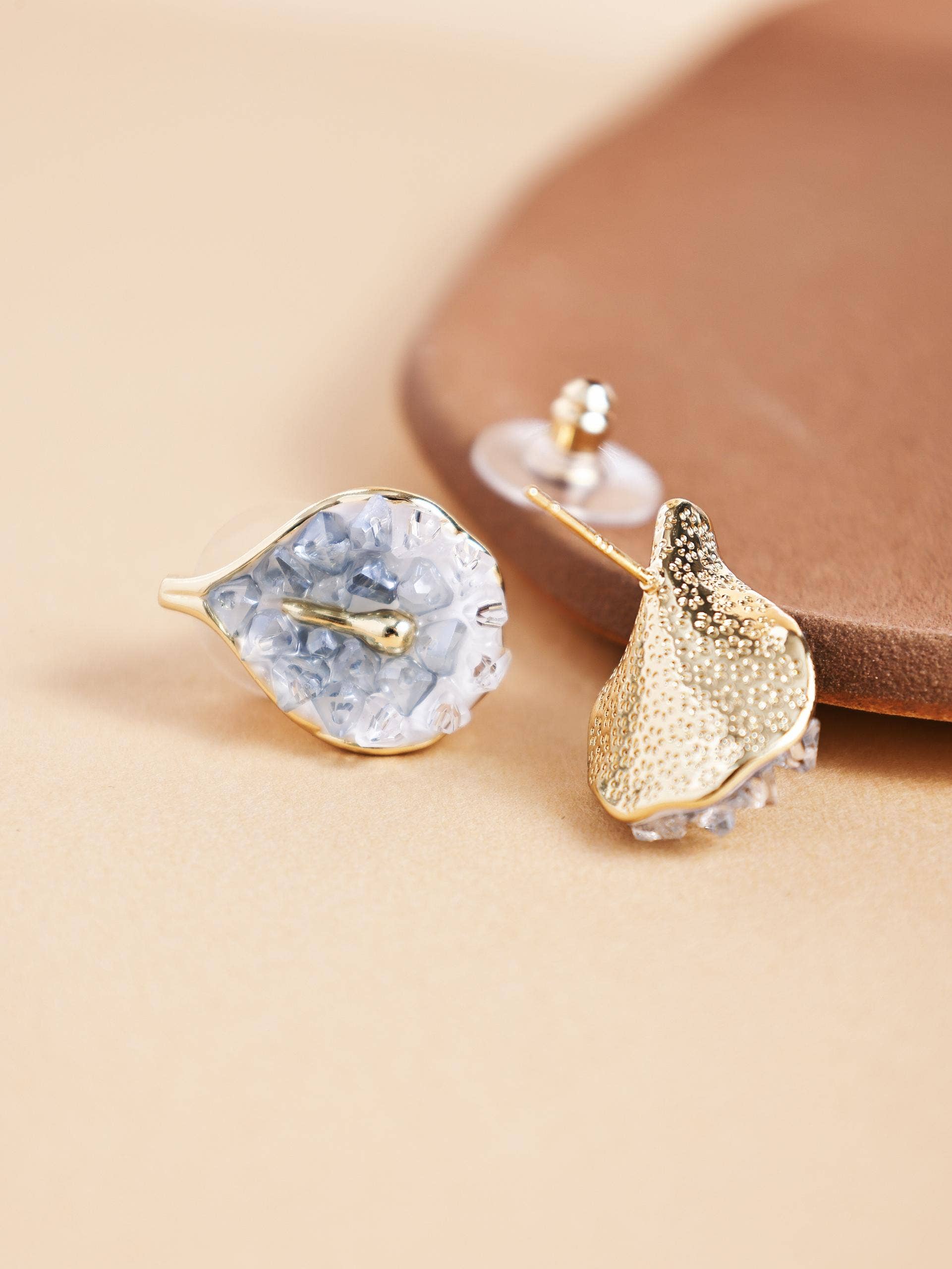 Revelari - Wholesale Stud/Post Earrings - Blue Crystal Calla Lily Stud Earring3