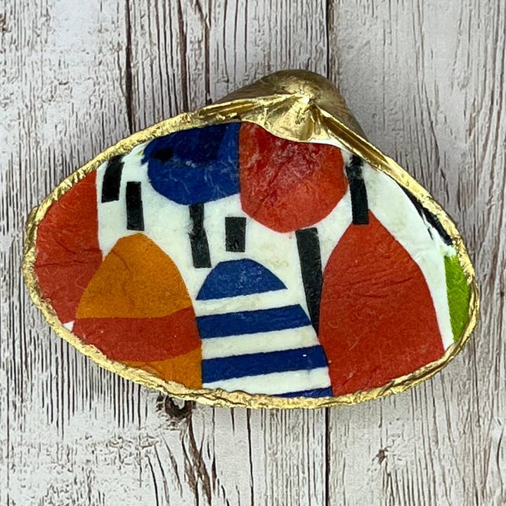 Plato de Anillo de Concha de Almeja Mediana con Boyas para venta al por mayor de Zo Pi Designs