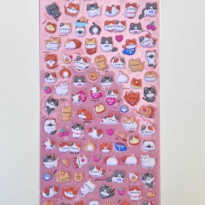 BCmini - Wholesale Sticker - 11023 Tiny Animal Food Court Puffy Assorted Stickers-123