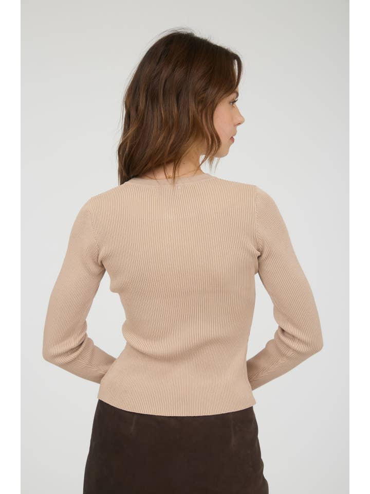 The Workshop Studio - Vente Cardigan – femme - GILET EN MAILLE À COL ROND AVEC BOUTONS-PRESSION20