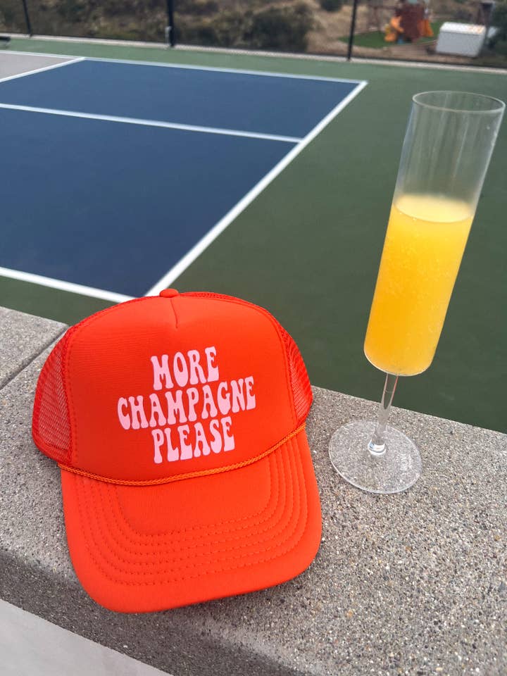 More Champagne Please Trucker Hat for wholesale by Ruby Moon