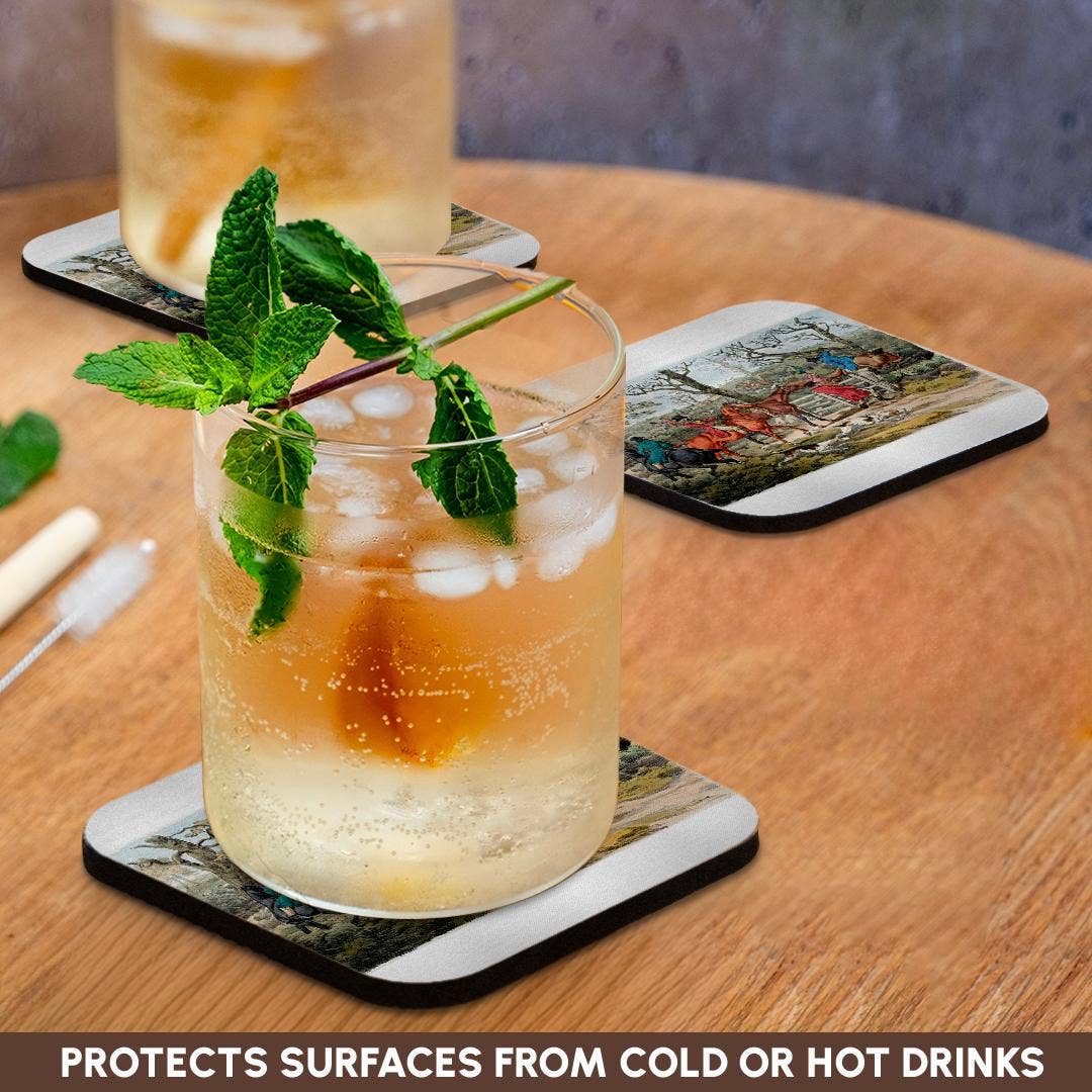 3dRose - Wholesale Onderzetters - 3dRose, Vintage Vossenjacht Scène, Onderzetter9