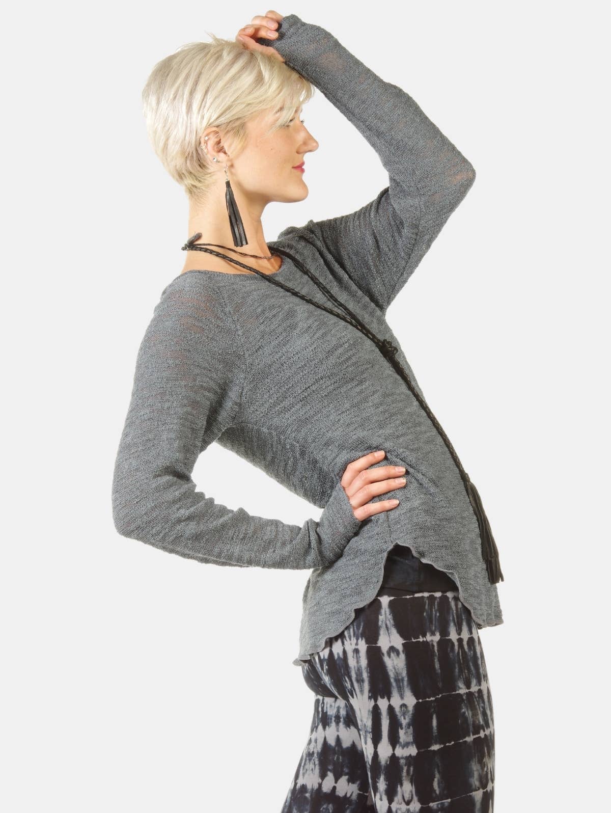 Hands To Hearts - Wholesale Tunic - Women's - Chillax Tee Slate4